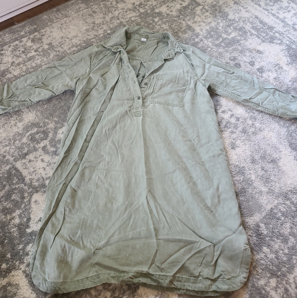 Green, moss Green dress, lyocell fabric, size L